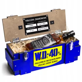   Lustiges Geschenk zum 18.–99. Geburtstag. Alkoholbox für den Vater eines Freundes. WD40