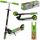  Kidwell WXM Skipo Game faltbarer Roller schwarz-grün + FOLIENUMSCHLAG FB03G 240x350+50mm 1St