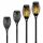  Bedee eingebettete Solarlampe, schwarz, 25 cm, 4 Stk.