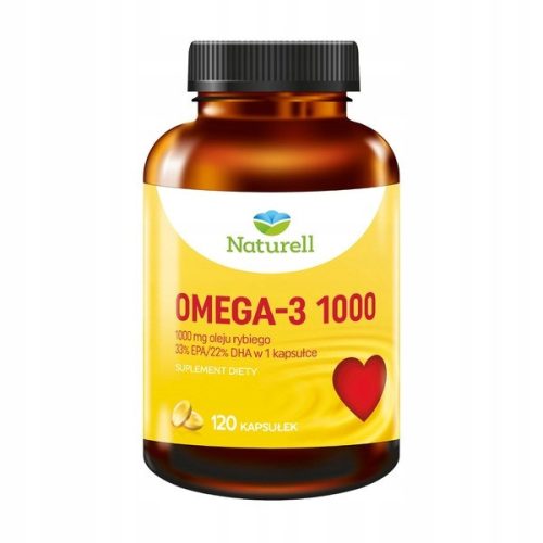 Naturell Omega-3 1000, 120 Kapseln - Fischöl für Herz, Gehirn und Sehkraft