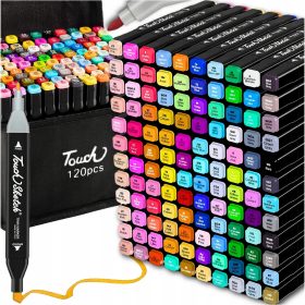  Doppelseitige Alkoholmarker im Etui 120 + Ständer