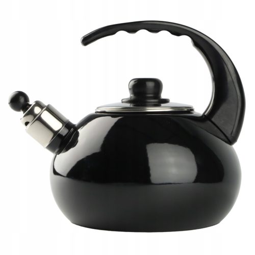  Traditioneller emaillierter Stahlkessel Silesia Emalia 2,5 l, schwarz