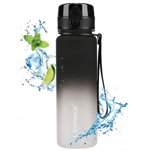  FLASCHE SPORTWASSERFLASCHE 500ML TRITAN MOTIVATIONAL SCHWARZ UND WEIß