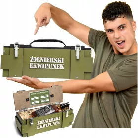    Geburtstagsgeschenk für einen Soldaten. Alkoholbox für den Vater eines Freundes