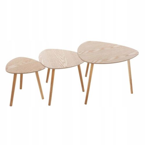 Atmosphera Couchtisch Runder Couchtisch 60 x 60 x 45 cm Natureiche, Beigetöne