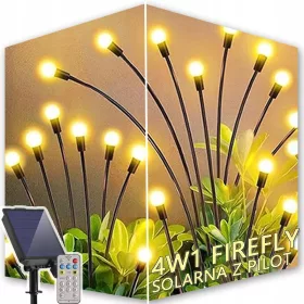    4 Stück SOLARLAMPENKUGELN Glühwürmchen Gartenlampen 10LED