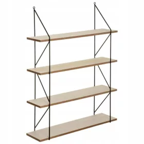  Atmosphera MDF-Regal, 60 x 16,8 cm, Schwarz, Brauntöne