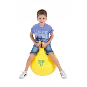  Gymnic Oppy Sprungball für Kinder mit Hörnern, gelb