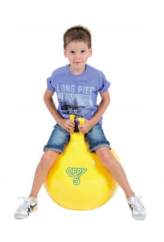  Gymnic Oppy Sprungball für Kinder mit Hörnern, gelb