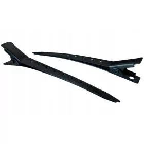    La Włosy Haarspangen, groß, schwarz, Metall, Länge 8 cm, 10 Stk