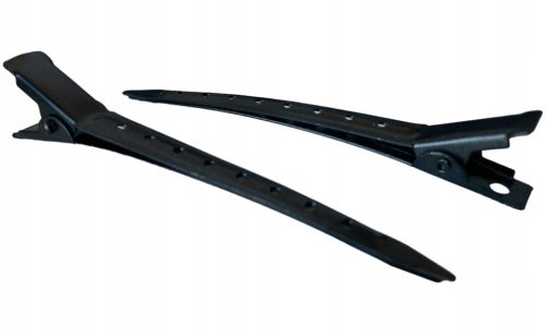  La Włosy Haarspangen, groß, schwarz, Metall, Länge 8 cm, 10 Stk