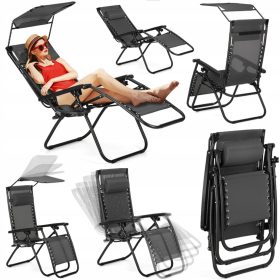  Outtec Ou-1093374677 Liegestuhl, grauer Stahl