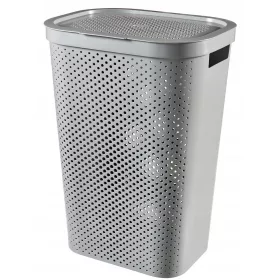  Curver 60l freistehender Wäschekorb, Grau- und Silbertöne