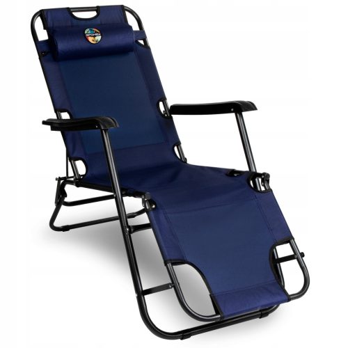  Spokey TAMPICIO Liegestuhl, marineblauer Stahl