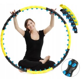    HULA HOP MIT KUGELGELADENEN NÜSSEN, SLIMMING FALTBARES RAD 110CM