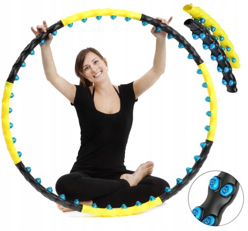  HULA HOP MIT KUGELGELADENEN NÜSSEN, SLIMMING FALTBARES RAD 110CM