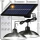  SOLARLAMPE 2x LED-KRONLEUCHTER HÄNGEND AUSSENGARTEN SILVERSHARKY PANEL