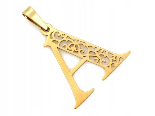  GOLDBUCHSTABEN-A-ANHÄNGER, DURCHGEFÜHRT, 585 GOLD, GROß