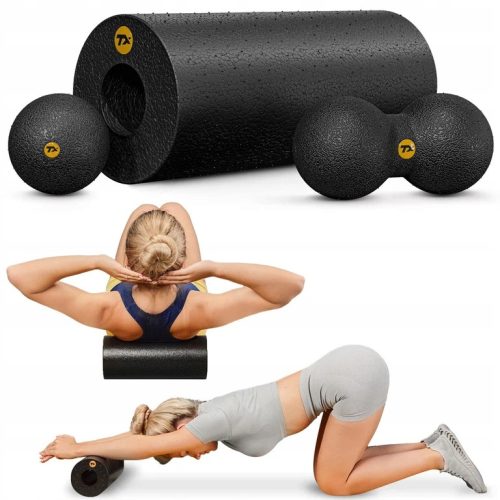  Trex Sport Rollenmassageset Roller Duoball Lacrosseball EPP 3in1