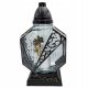  Grabkerze Schwarz Dekolaterne 36 cm + Paraffin-Grabeinlage