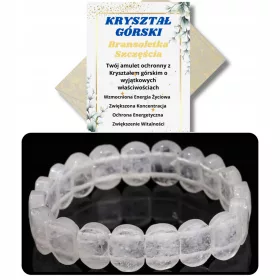  Glücksarmband, BERGKRISTALL, facettierter Naturstein