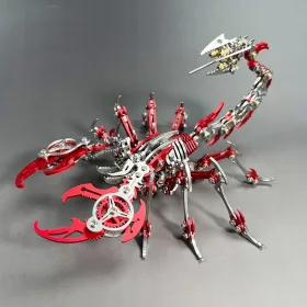    Floatingcity 3D Metall Red Scorpion Modell mechanisches Insektenspielzeug Geschenk
