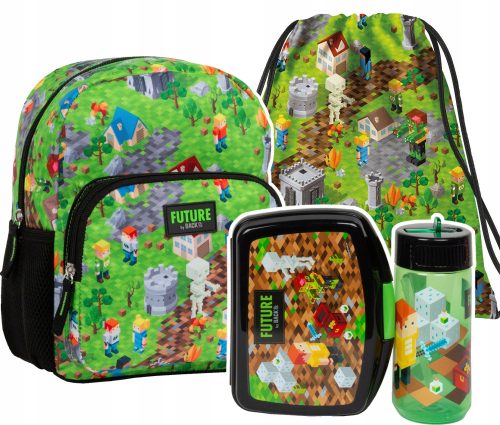  Derform Mehrfarbiger Schulrucksack mit mehreren Fächern + 2 weitere Produkte