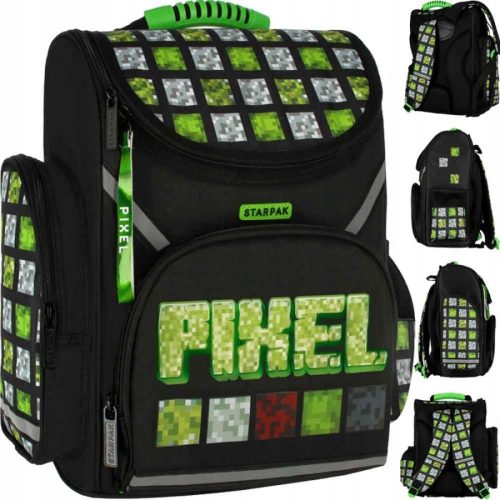  PIXEL Schulranzen grün Starpak