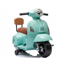    Baby-Aufsitz-Vespa-Akku-Roller mit türkisfarbener Rückenlehne