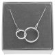  Silberne Halskette mit Creolen, Hoop, CELEBRITY, MUTTERTAG, SILBER925