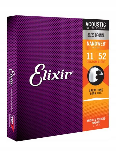  Elixir NanoWeb Phosphor Bronze Saiten 11-52 16027