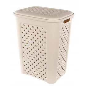  Tontarelli freistehender Wäschekorb 50,7 l, Creme