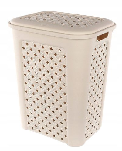  Tontarelli freistehender Wäschekorb 50,7 l, Creme