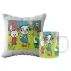  SUPER-SET AUS BECHER + KISSEN, KITTY CAT'S FAIRY TALE + NAME