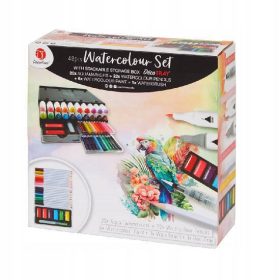    Set aus WATERCOLOR-Aquarellfarben und AQUAMARKERS DécoTime-Markern, 48 Elemente