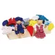  Holzteddybären mit Kleidung Goki 51914 in einer Box