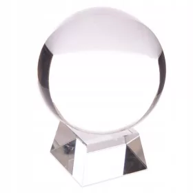  Kristallkugel mit Sockel 7,5 cm Glasfee