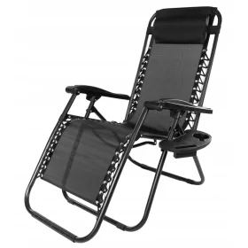  eHockers Orion Zero Gravity Liegestuhl, schwarzes Metall