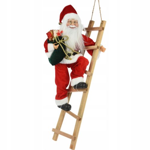  Weihnachtsmann auf einer Leiter, Weihnachtsdekoration, 30 x 65 cm