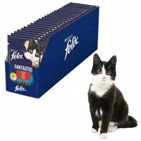    PURINA Felix Fantastisches Nassfutter für Katzen Rind 26x85g