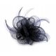  Brosche/Haarschmuck Marineblaue Blume mit Federn Fascinator/ 2903