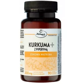   Kurkuma+ mit Piperin für eine gesunde Leber - Nahrungsergänzungsmittel, 90 Kapseln