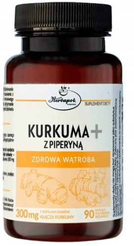 Kurkuma+ mit Piperin für eine gesunde Leber - Nahrungsergänzungsmittel, 90 Kapseln