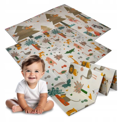  PÄDAGOGISCHE SCHAUMSTOFFMATTE, FALTBAR FÜR KINDER, GROSS 150x200, DOPPELSEITIG, DICK