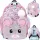Plüschiger Schulrucksack Bambino Premium Mouse B-8 für Mädchen, Klassen 1-3