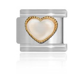  Link für das Armband MAYBEME GOLD HEART WITH OPAL