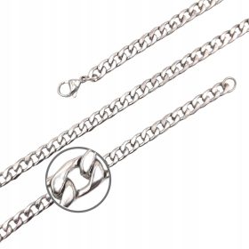    HERREN-SILBERKETTE, CHIRURGENSTAHL, DICK, 50 cm / 5 mm, 316L