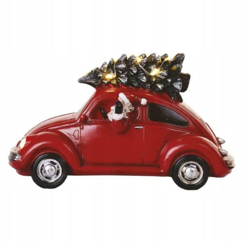  Käfer mit Weihnachtsmann und Weihnachtsbaum 10 LED 22 cm 3xAA