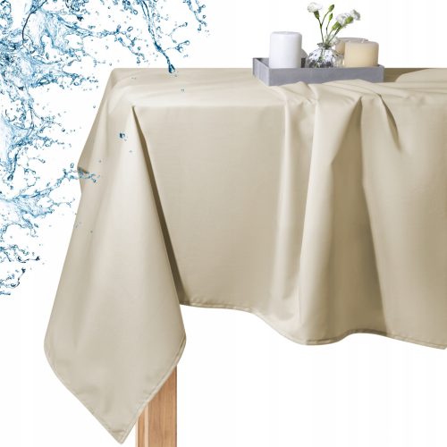  FLECKENFESTE GARTENTISCHDECKE, WASSERDICHTE TERRASSE, BALKON IM FREIEN 140X180 BEIGE