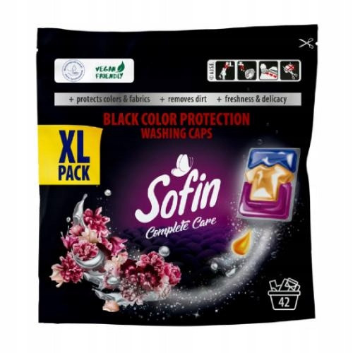  Sofin Dark Black Wäschekapseln Schwarzer Farbschutz XL 42St